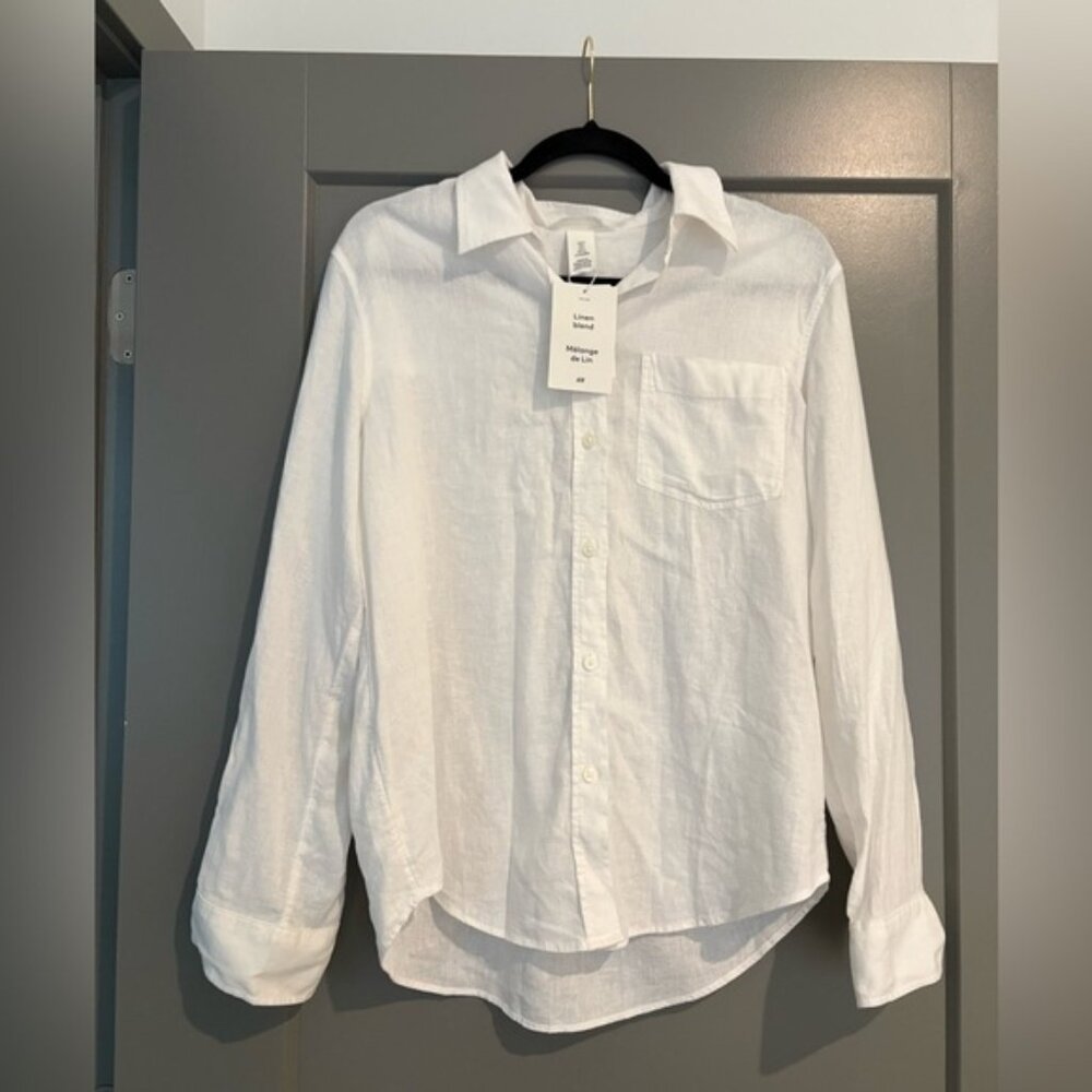 H&M White Linen Shirt